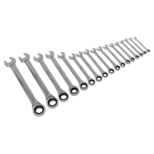 Siegen S01156 Combination Ratchet Spanner Set 17pc