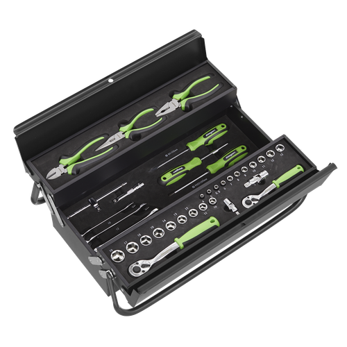 Siegen S01215 Cantilever Toolbox with Tool Kit 70pc