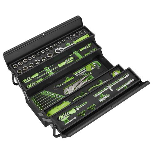 Siegen S01216 Cantilever Toolbox with 86pc Tool Kit