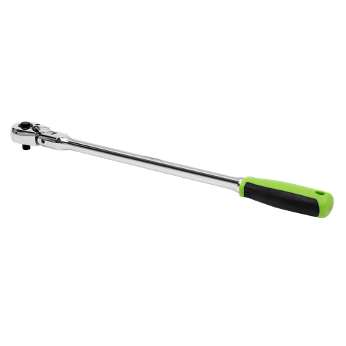 Siegen S01257 Extra-Long Flexi-Head Ratchet Wrench with Flip Reverse 1/4"Sq Drive