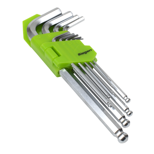 Siegen S01260 Long Ball-End Hex Key Set 9pc