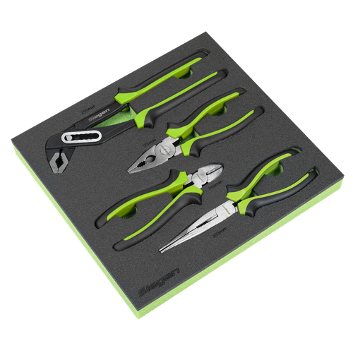 Siegen S01298 Comfort Grip Pliers Set 4pc