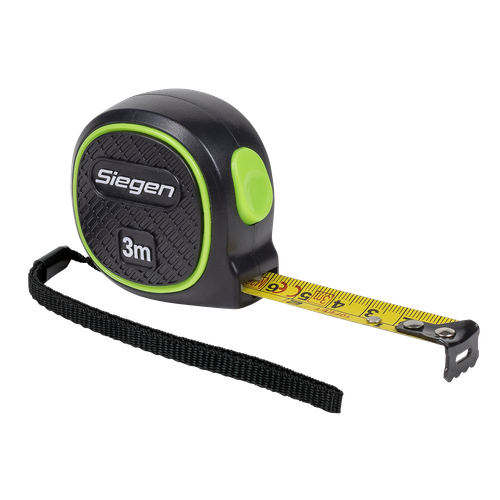 Siegen S01327 Metric/Imperial Auto Lock Tape Measure 3m(10ft) x 16mm