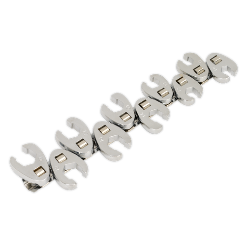 Siegen S0845 Flare Nut Crow's Foot Wrench Set 3/8"Sq Drive 10pc