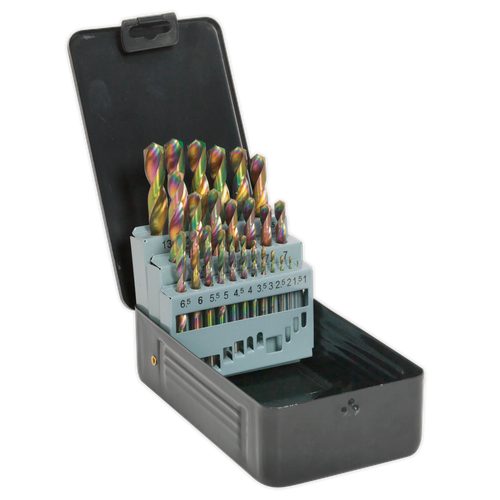 Siegen S0938 HSS Edge Ground Drill Bit Set 25pc - DIN 338