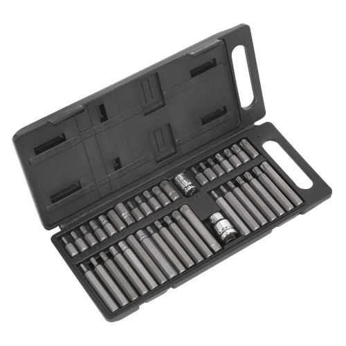 Siegen S0982 TRX-Star*/Hex/Spline Bit Set 3/8" & 1/2"Sq Drive 40pc