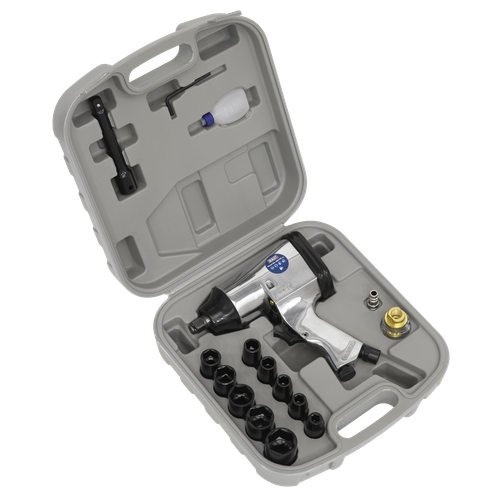 Sealey SA2/TS Air Impact Wrench Kit with Sockets 1/2"Sq Drive