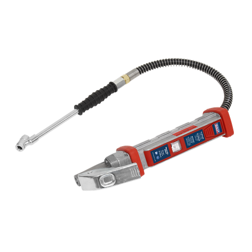 Sealey SA371 Tyre Inflator with 0.5m Hose & Twin Push-On Connector