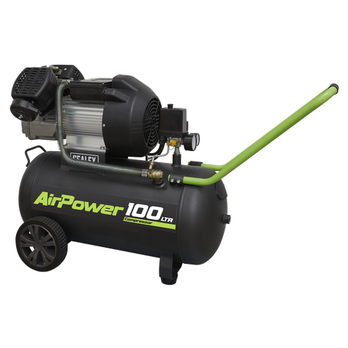 Sealey SAC10030VE 100L V-Twin Direct Drive Air Compressor 3hp
