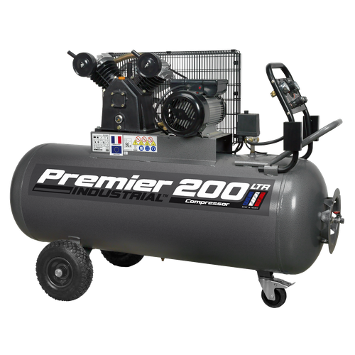 Premier SAC3203B 200L Belt Drive Air Compressor with Front Control Panel 3hp