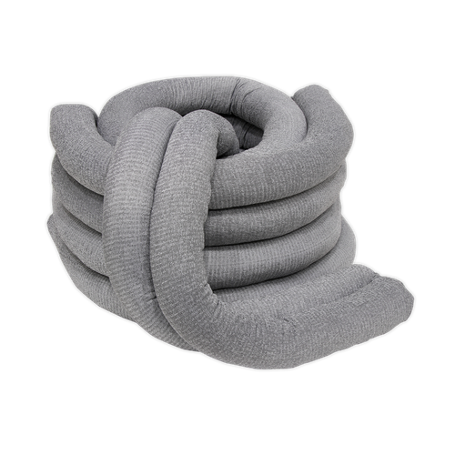 Sealey SAS10 Spill Absorbent Sock 80mm x 1.2m - Pack of 10