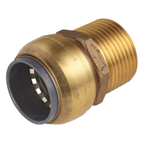 John Guest SBA22BSA SharkBite® Brass Straight Adaptor 22mm x 3/4"BSPT