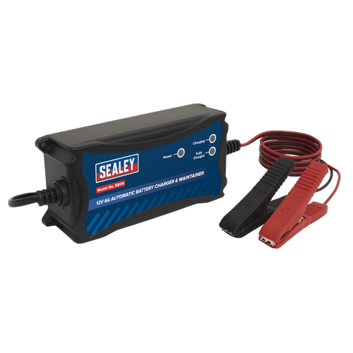 Sealey SBC6 12V Fully Automatic Battery Maintainer/Charger 6A