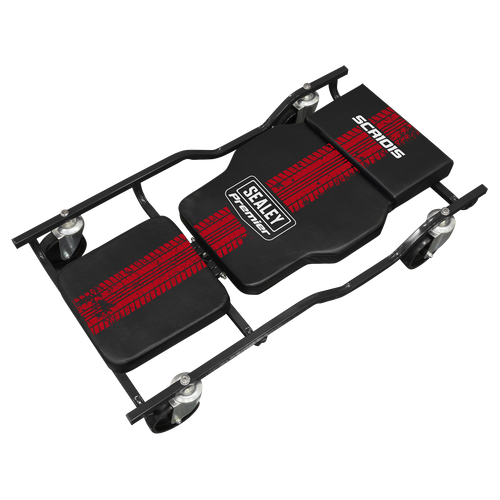 Premier SCR101S Steel Creeper with 4 Rough Ground 5" Wheels & Adjustable Back/Headrest