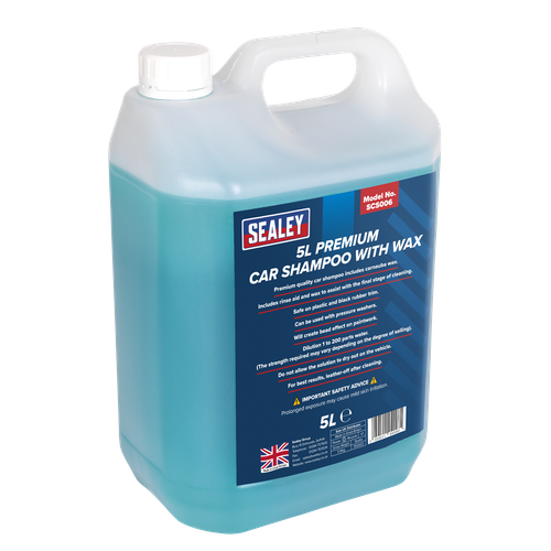 Sealey SCS006 Car Shampoo Premium with Wax 5L