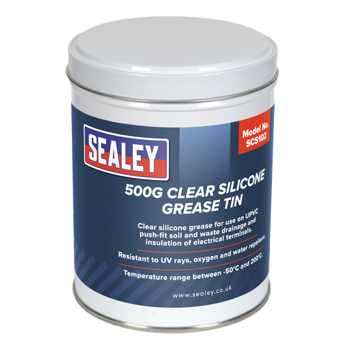 Sealey SCS102 Clear Silicone Grease Tin 500g