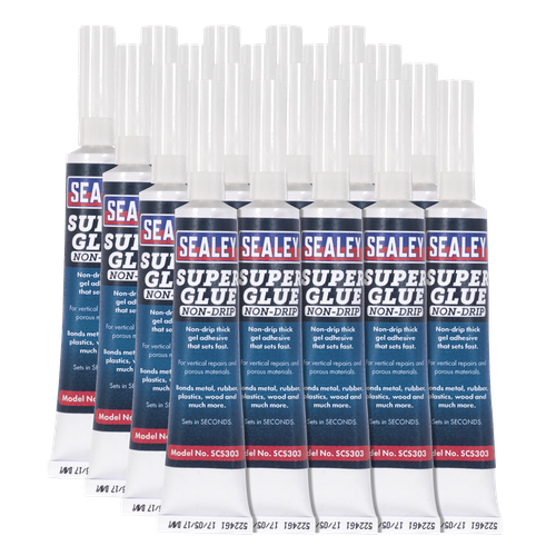 Sealey SCS303 Non-Drip Gel Super Glue 20g - Pack of 20