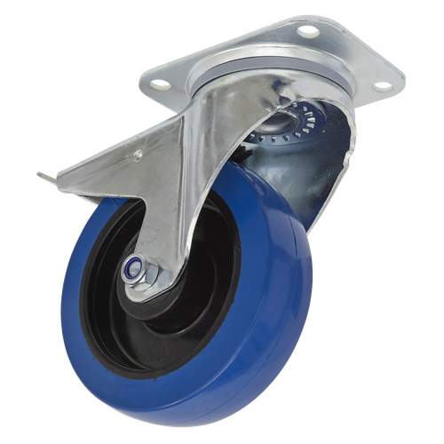 Sealey SCW3160SPL 160mm Castor Wheel with Swivel Plate & Total Lock