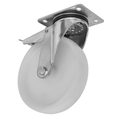 Sealey SCW4100SPLEM 100mm Castor Wheel with Swivel Plate & Total Lock