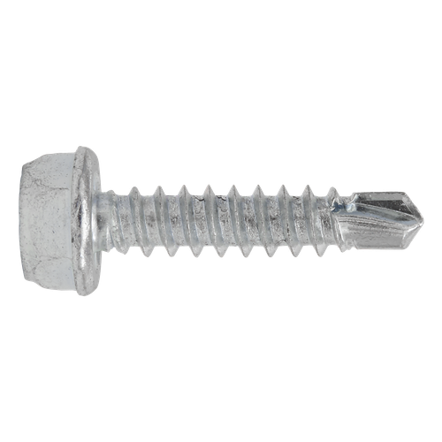 Sealey SDHX4219 Zinc Plated Self-Drilling Hex Head Screw 4.2 x 19mm - Pack of 100