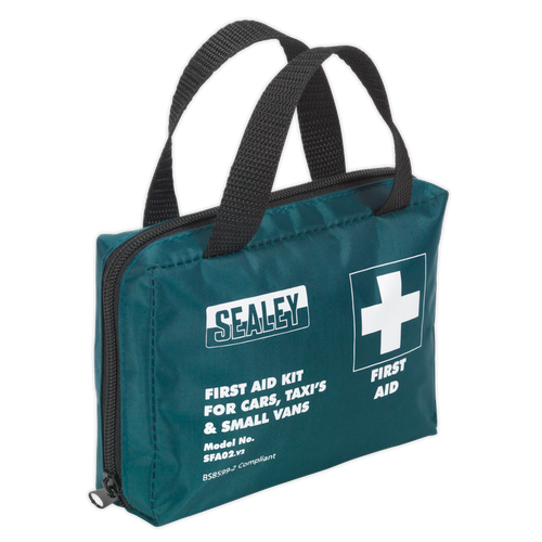 Sealey SFA02 Medium First Aid Kit for Cars, Taxis & Small Vans - BS 8599-2 Compliant