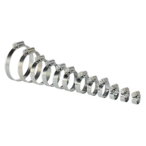 Sealey SHCS3 Zinc Plated Hose Clip Assortment 8-57mm 85pc