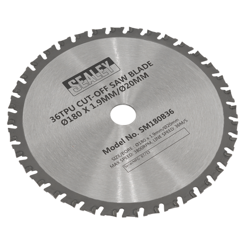 Sealey SM180B36 Cut-Off Saw Blade 180 x 1.9mm/20mm 36tpu