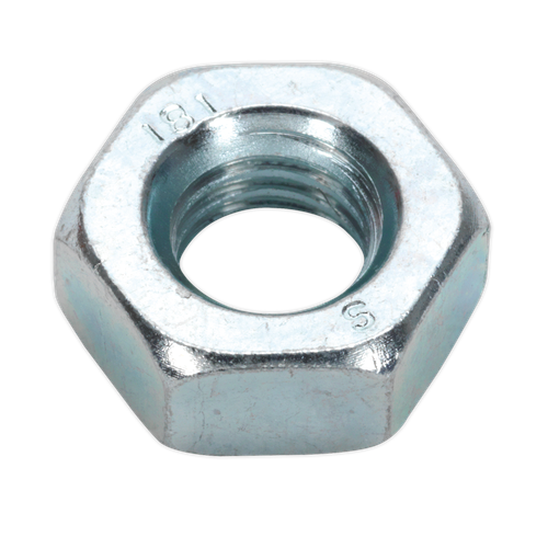 Sealey SN10 Zinc Plated Steel Nut M10, DIN 934 - Pack of 100