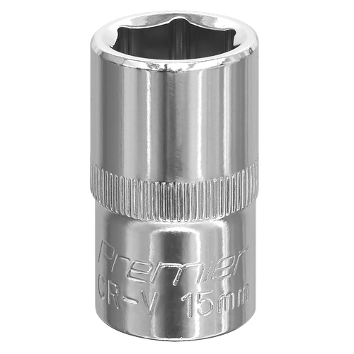 Premier SP1215 Fully Polished Socket 1/2"Sq Drive 15mm