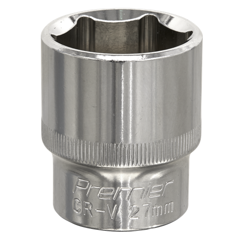 Premier SP1227 Fully Polished Socket 1/2"Sq Drive 27mm