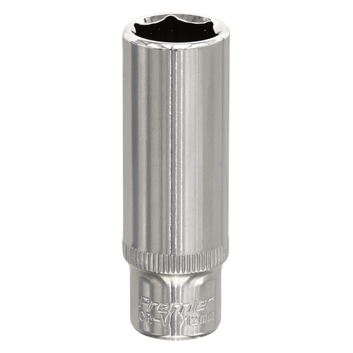 Premier SP1412D Fully Polished Deep Socket 1/4"Sq Drive 12mm