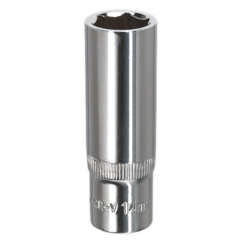 Premier SP3814D Fully Polished Deep Socket 3/8"Sq Drive 14mm