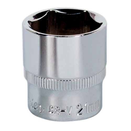 Premier SP3821 Fully Polished Socket 3/8"Sq Drive 21mm