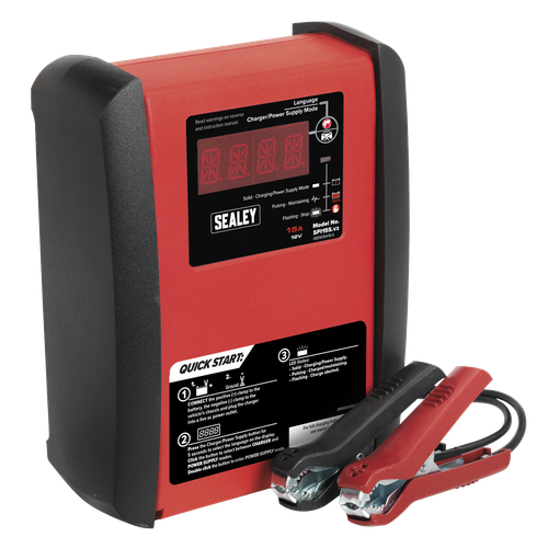 Sealey SPI15S 12V Intelligent Speed Charge Battery Charger/Maintainer 15A