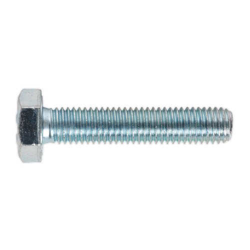 Sealey SS1050 8.8 Zinc Plated HT Setscrew M10 x 50mm, DIN 933 - Pack of 25
