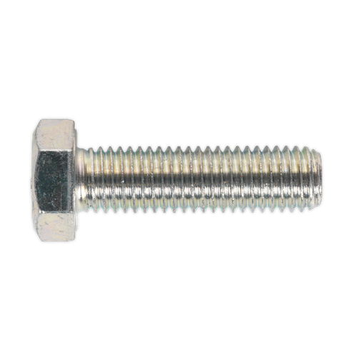 Sealey SS1450 8.8 Zinc Plated HT Setscrew M14 x 50mm, DIN 933 - Pack of 10