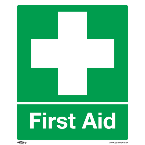 Worksafe SS26P1 First Aid Safety Sign - Rigid Plastic