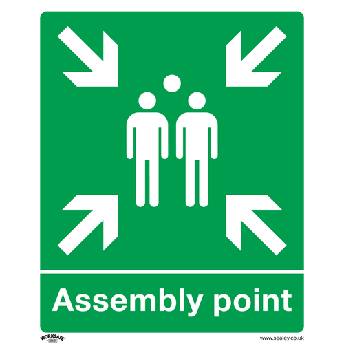 Worksafe SS37P1 Assembly Point Safety Sign - Rigid Plastic