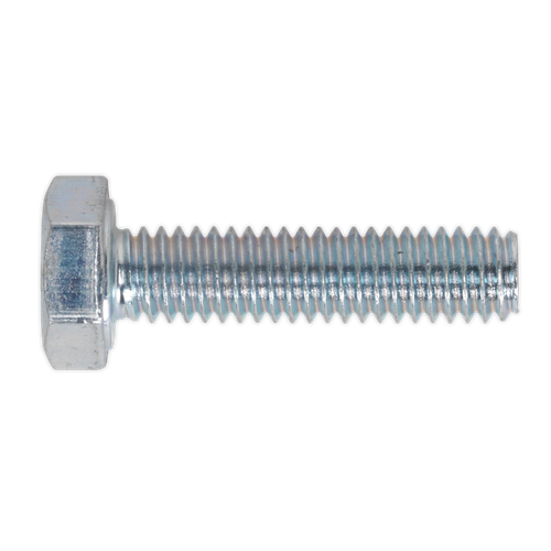 Sealey SS410 8.8 Zinc Plated HT Setscrew M4 x 10mm, DIN 933 - Pack of 50