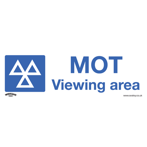 Worksafe SS50P1 MOT Viewing Area Safety Sign - Rigid Plastic