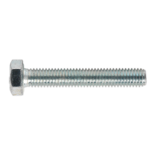 Sealey SS850 8.8 Zinc Plated HT Setscrew M8 x 50mm, DIN 933 - Pack of 50