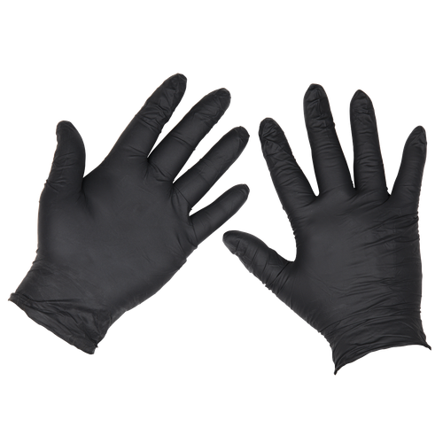 Sealey SSP60L Extra-Thick Powder-Free Disposable Nitrile Gloves, Large - Pack of 100