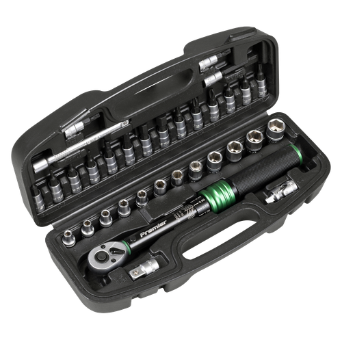 Premier Black STW910B Torque Wrench Set 1/4"Sq Drive 5-25Nm 33pc