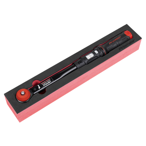 Premier Black STW923 Calibrated Micrometer Torque Wrench with 3/8"Sq Push-Through Drive 20-100Nm