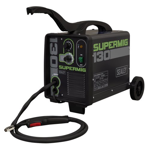 Sealey SUPERMIG130 Mini Portable Gas/Gasless MIG Welder 130A 230V