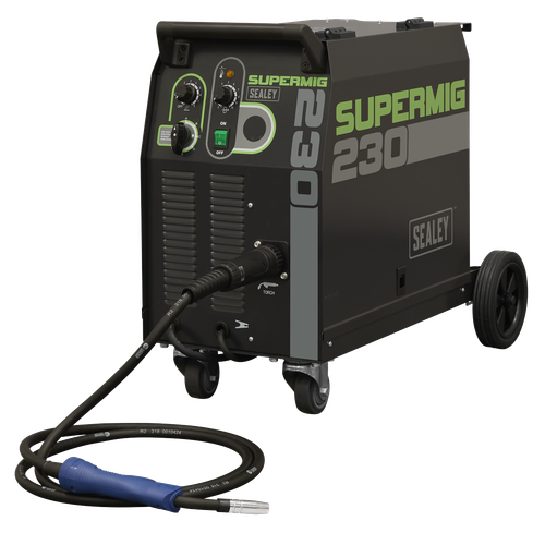 Sealey SUPERMIG230 Professional Gas/Gasless MIG Welder with Binzel® Euro Torch 230A 230V