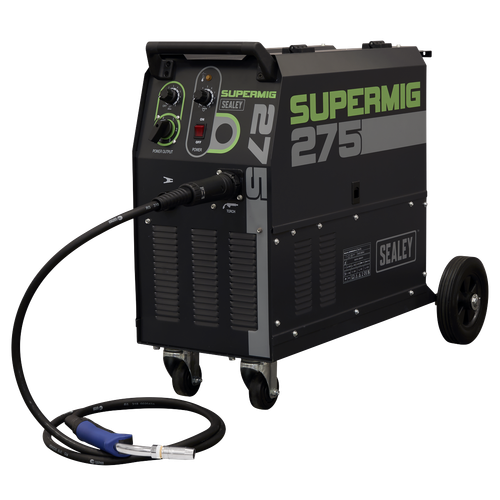 Sealey SUPERMIG275 Professional Gas/Gasless MIG Welder with Binzel® Euro Torch 270A 230V