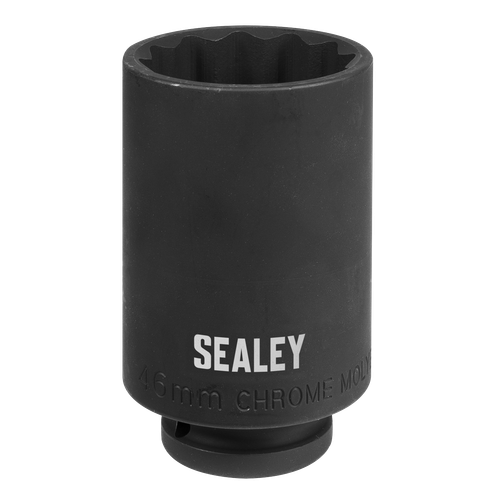 Sealey SX046 Impact Socket 1/2"Sq Drive 12-Point 46mm