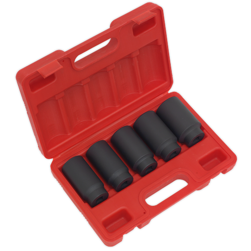 Sealey SX050 Impact Hub Nut Socket Set 1/2"Sq Drive 5pc