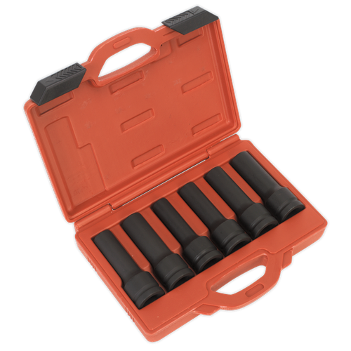 Sealey SX099 Impact & TRX-Star* Female Deep Socket Set 3/4"Sq Drive 12-Point 6pc